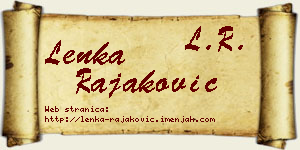 Lenka Rajaković vizit kartica